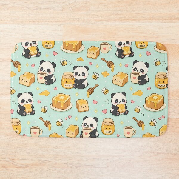 Item preview, Panda Honey Toast Kawaii Pattern designed and sold by Soft Berry Studio.
