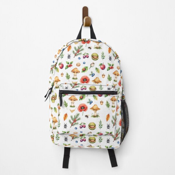 Item preview, Woodland Botanical Watercolor Pattern | Mushrooms, Berries & Forest Life designed and sold by HelgaCraftery.