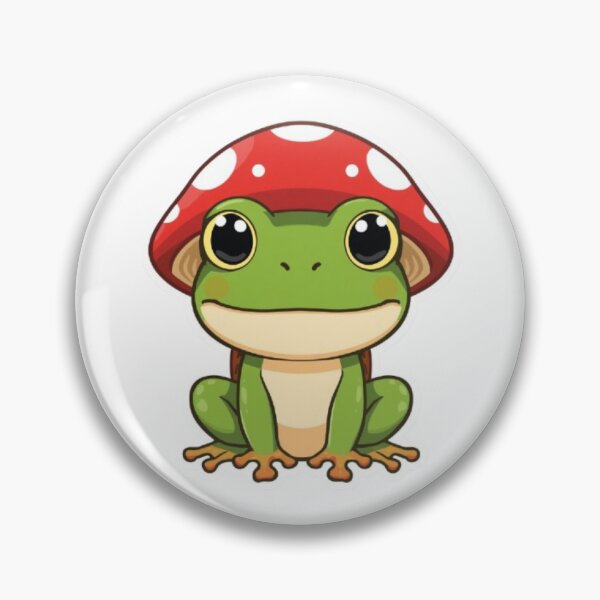 Item preview, Kawaii Mushroom Frog Sticker | Cute Chibi Frog Cottagecore Gift designed and sold by Stylestickers55.