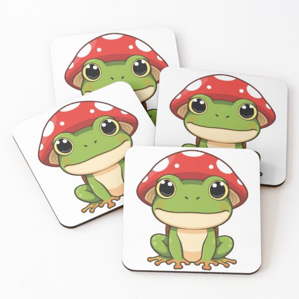 Item preview, Kawaii Mushroom Frog Sticker | Cute Chibi Frog Cottagecore Gift designed and sold by Stylestickers55.