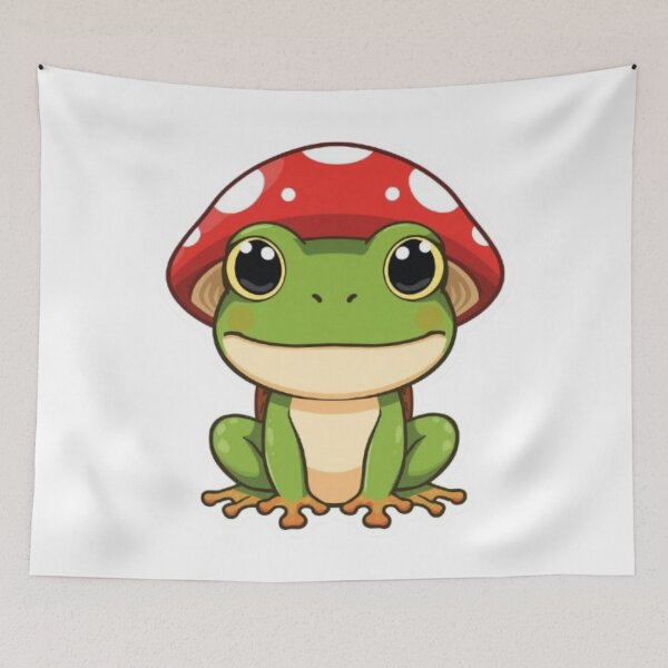 Item preview, Kawaii Mushroom Frog Sticker | Cute Chibi Frog Cottagecore Gift designed and sold by Stylestickers55.