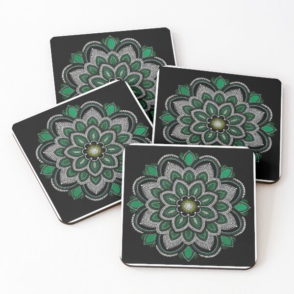 Item preview, Green and Silver Mandala Art designed and sold by Dreamweaver Mandalas.
