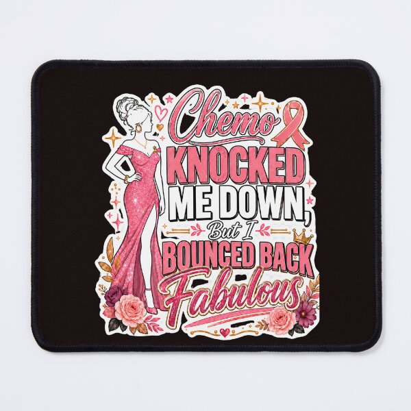 Item preview, Chemo Knocked Me Down But I Bounced Back Fabulous Breast Cancer Survivor Design designed and sold by WHDProduction45.