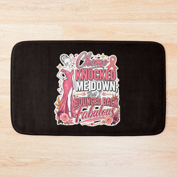 Item preview, Chemo Knocked Me Down But I Bounced Back Fabulous Breast Cancer Survivor Design designed and sold by WHDProduction45.