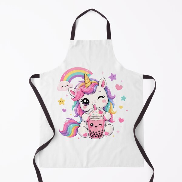 Item preview, Cute Unicorn with Bubble Tea designed and sold by Mysthor-Designs.