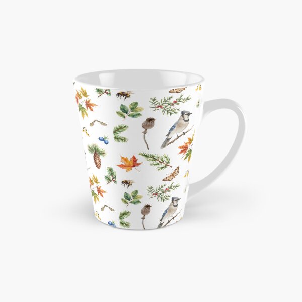 Item preview, Autumn Blue Jay Watercolor Pattern | Forest Leaves & Pine Branches designed and sold by HelgaCraftery.