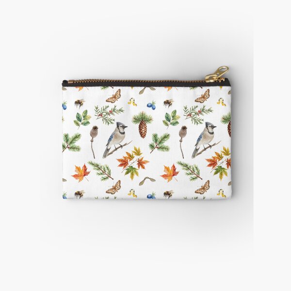 Item preview, Autumn Blue Jay Watercolor Pattern | Forest Leaves & Pine Branches designed and sold by HelgaCraftery.