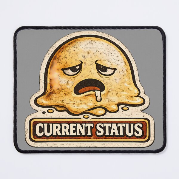 Item preview, CURRENT STATUS ? – Funny Melting Emoji Vintage Sticker designed and sold by lazygum.
