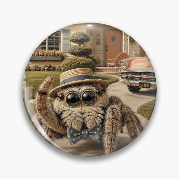 Item preview, Whimsical Spider in a Retro Neighborhood designed and sold by Weirdwildco69.