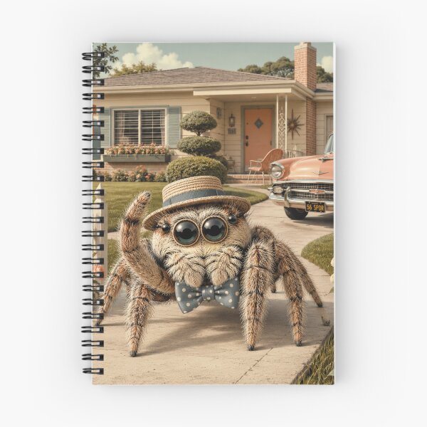 Item preview, Whimsical Spider in a Retro Neighborhood designed and sold by Weirdwildco69.
