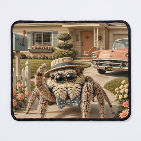 Item preview, Whimsical Spider in a Retro Neighborhood designed and sold by Weirdwildco69.