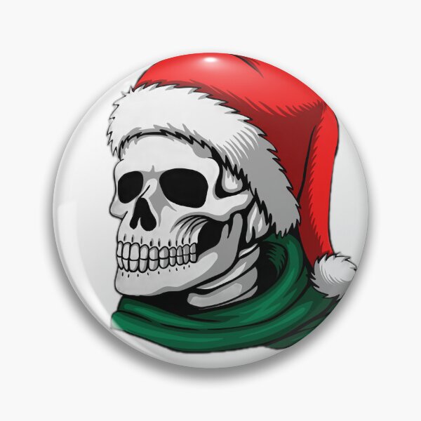 Item preview, Christmas Skeleton With Santa Hat Illustration designed and sold by DailyDoodlesBySumbul.