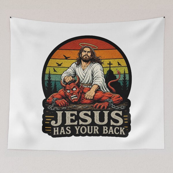 Item preview, Jesus Has Your Back Vintage Christian Faith  designed and sold by HB Shirts.