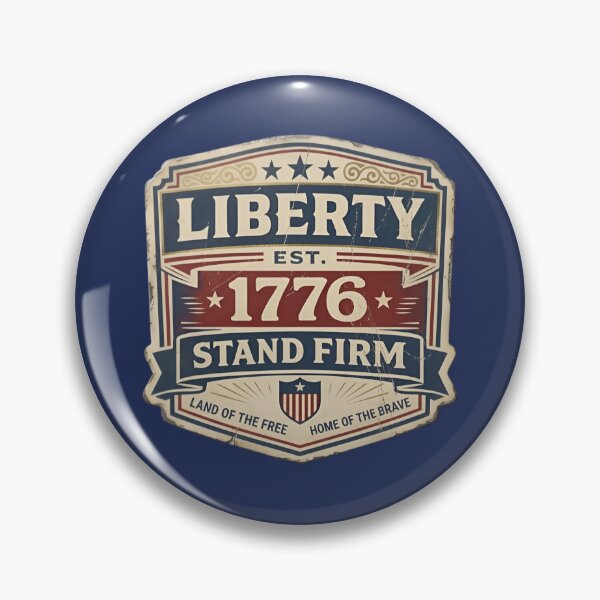 Item preview, Land Of The Free Home Of The Brave 1776 Vintage Shield designed and sold by Zayn Studio.