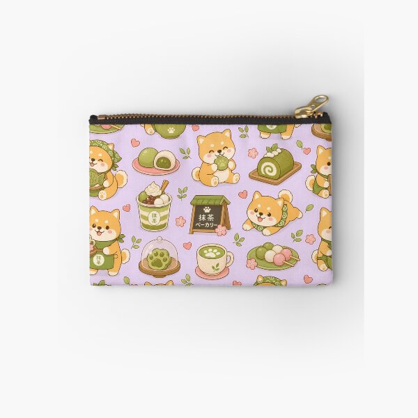 Item preview, Shiba Inu Matcha Bakery Kawaii Pattern designed and sold by Soft Berry Studio.