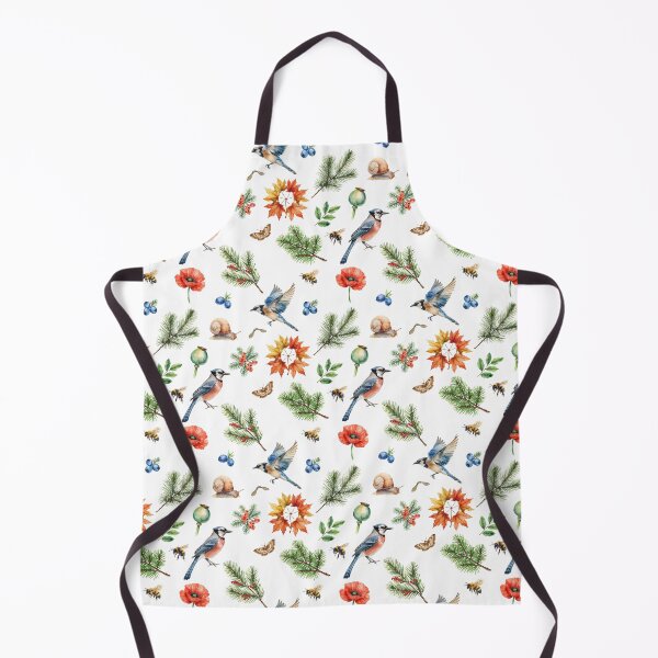 Item preview, Autumn Woodland Watercolor Pattern | Blue Jay, Pine & Fall Leaves designed and sold by HelgaCraftery.