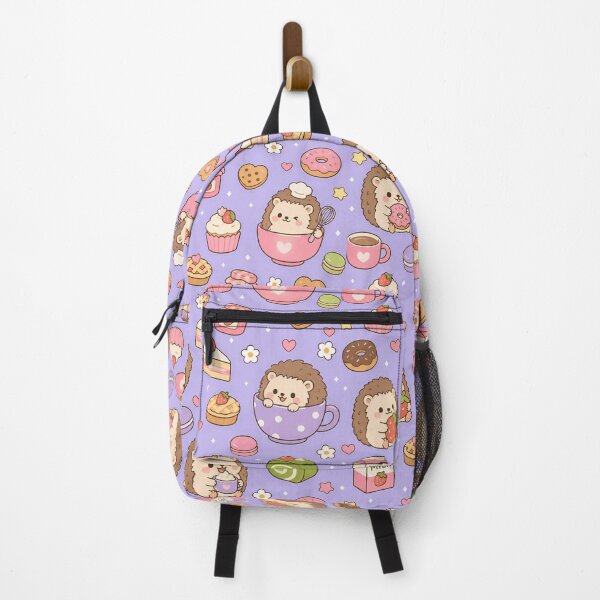 Item preview, Kawaii Hedgehog Strawberry Bakery Pattern designed and sold by Soft Berry Studio.