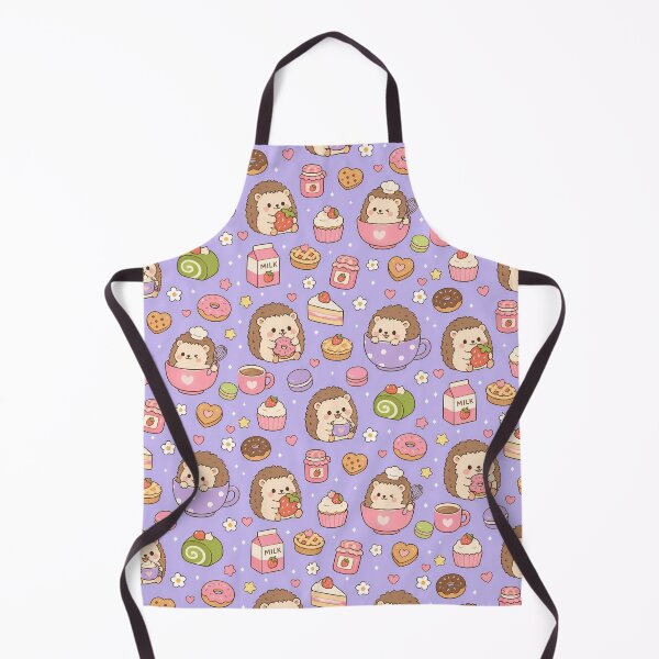 Item preview, Kawaii Hedgehog Strawberry Bakery Pattern designed and sold by Soft Berry Studio.