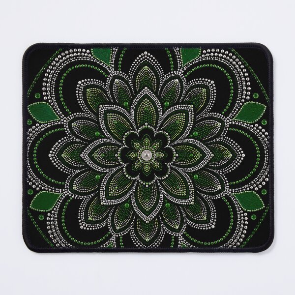 Item preview, Green and Silver Mandala Art designed and sold by ElexisND.