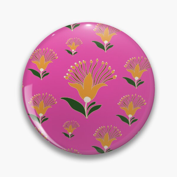 Item preview, Beautiful yellow floral seamless pattern on magenta pink background. designed and sold by AdesignbyG.