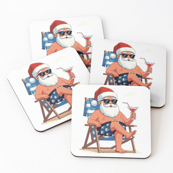 Item preview, Summer Santa Chillin' - Funny Christmas in July Beach Tee designed and sold by CodellCreations.