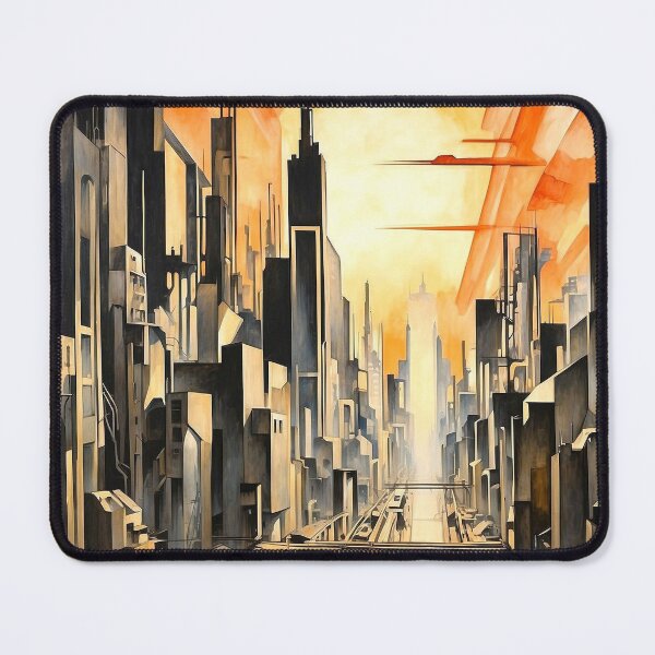 Item preview, Vintage Metropolitan Skyline in Art Deco Style designed and sold by semenol.