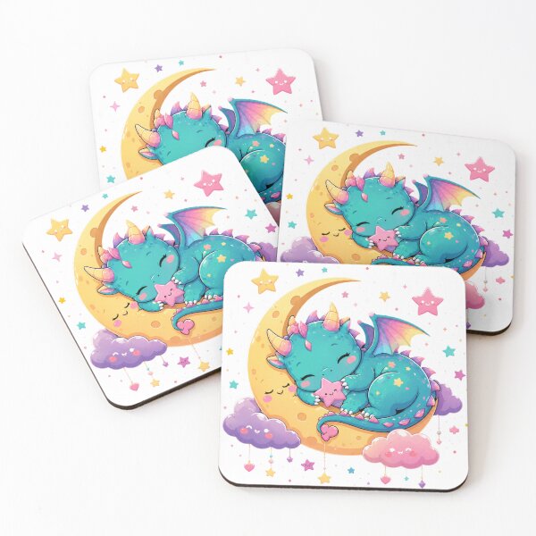 Item preview, Sleeping Baby Dragon on the Moon designed and sold by MySthore.