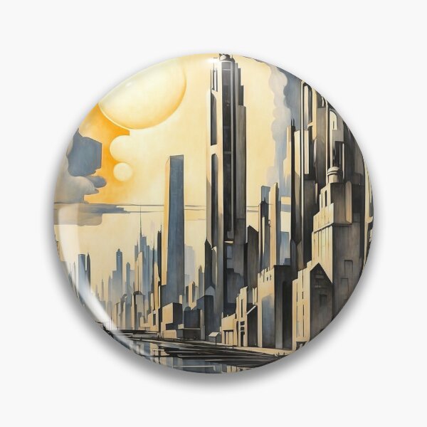 Item preview, Golden Hour Art Deco Skyscraper Avenue designed and sold by semenol.