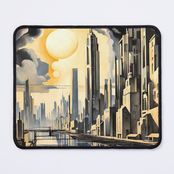 Item preview, Golden Hour Art Deco Skyscraper Avenue designed and sold by semenol.