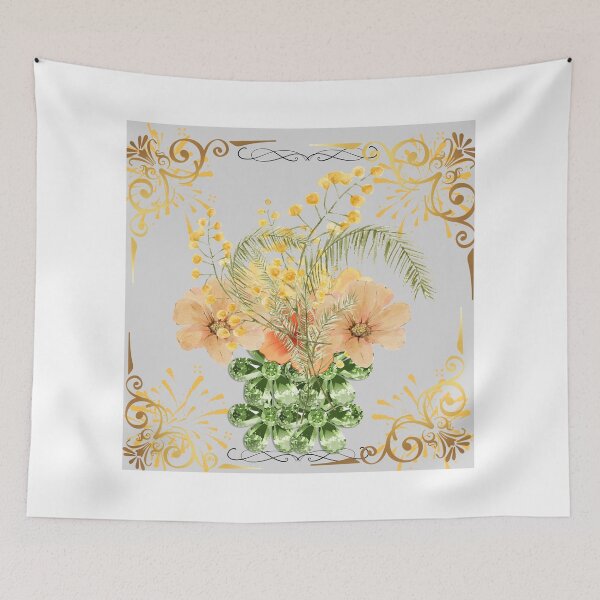 Item preview, Flores en maceta con piedras preciosas verdes designed and sold by Extremeallie.