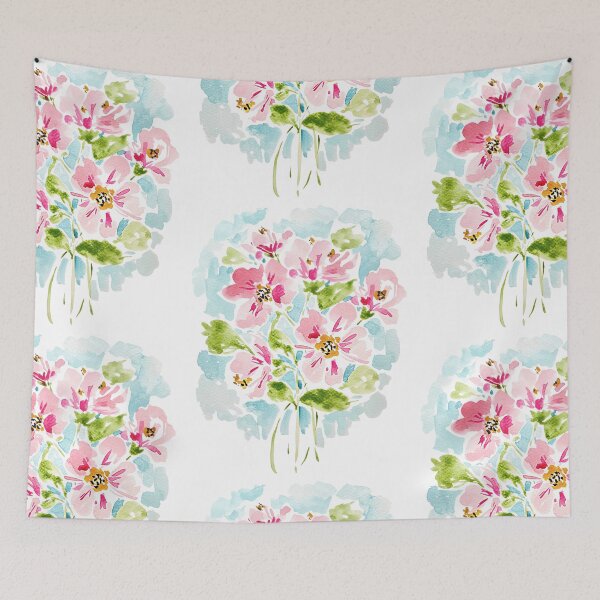 Item preview, Pink WIld Rose Garden Watercolor Florals designed and sold by Jande Summer.