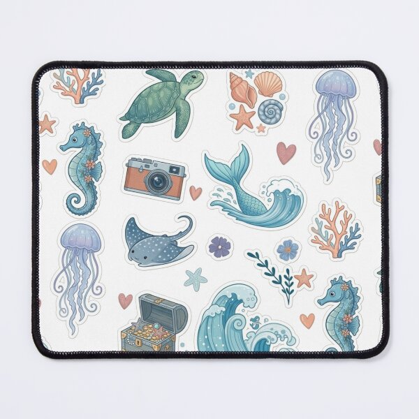 Item preview, Summer Sea Vibes Unique Pattern and Sticker Pack  designed and sold by Mialunaa.