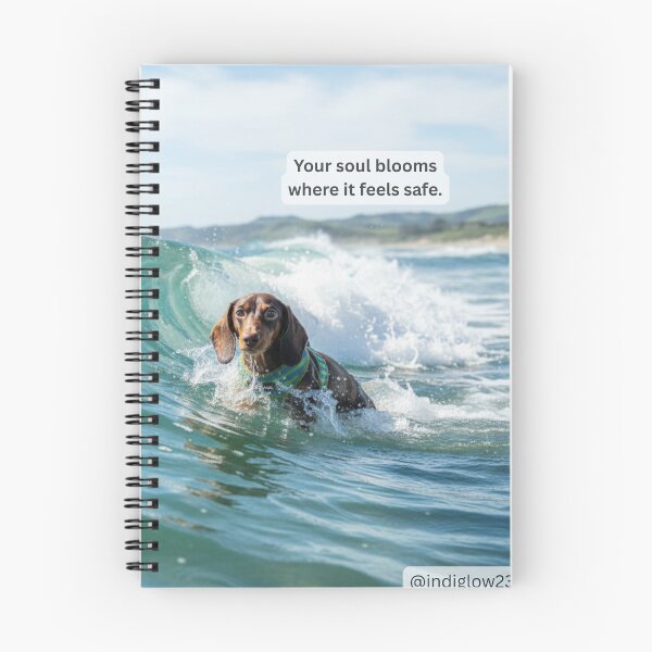 Item preview, Bruno Says... Your Soul Blooms Where It Feels Safe | Mental Health Art Print designed and sold by IndiGLOW4Me.
