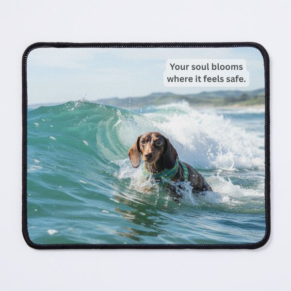 Item preview, Bruno Says... Your Soul Blooms Where It Feels Safe | Mental Health Art Print designed and sold by IndiGLOW4Me.