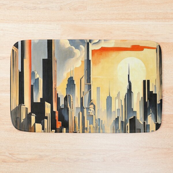 Item preview, Retro Urban Skyline with Dramatic Art Deco Architecture designed and sold by semenol.