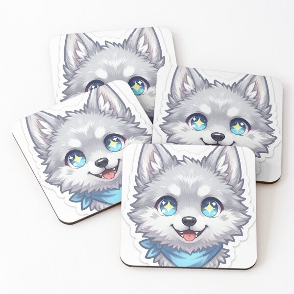 Item preview, Cute Wolf Sticker for Kids Toddler Baby Gift Nursery Animal Art NeoTigLuna designed and sold by NeoTigLuna.