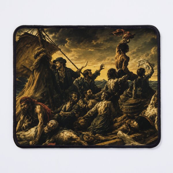 Item preview, Last Hope at Sea | Vintage Pirate Raft Adventure Illustration designed and sold by AMIR PRO .
