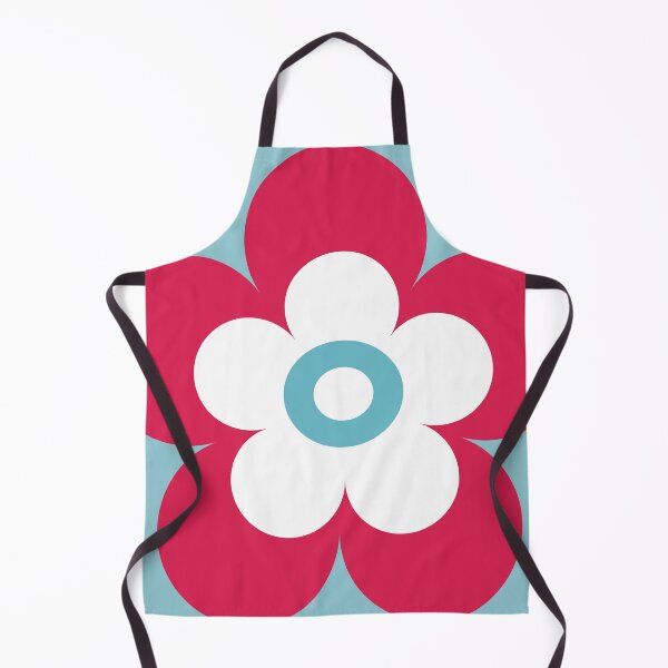 Item preview, Simple pink and white flower icon isolated on blue background. designed and sold by AdesignbyG.