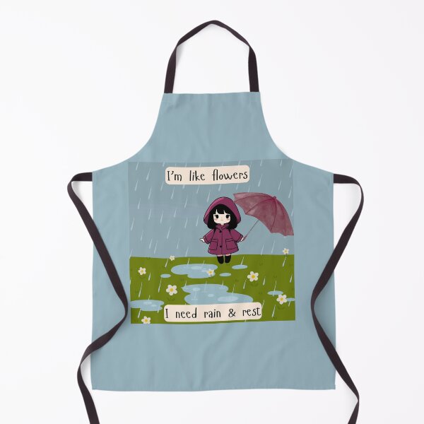 Item preview, Cute Rainy Day Girl Illustration | Flowers Need Rain and Rest Quote | Cozy Mental Health Aesthetic Sticker designed and sold by Art IN Pack.