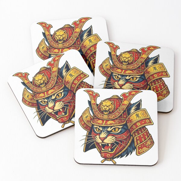Item preview, Japanese Samurai Cat Anime Art designed and sold by Sabsll.