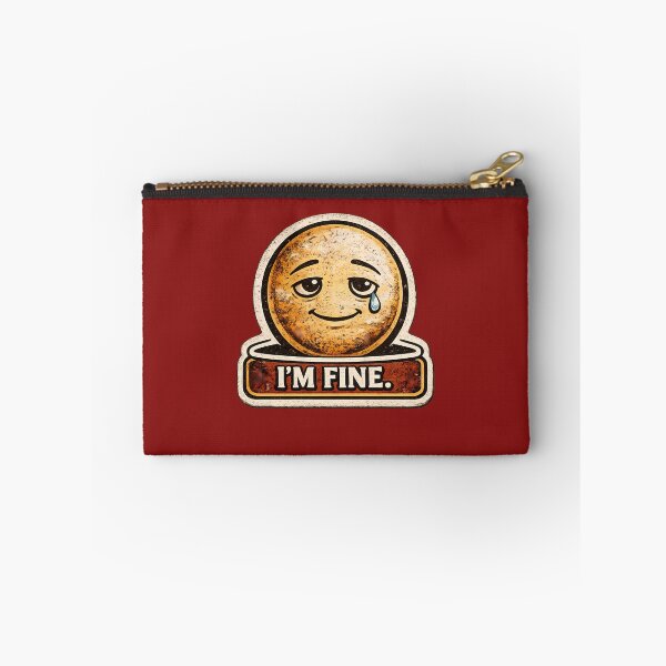 Item preview, I’M FINE. ? – Sarcastic Smiling Tear Vintage Emoji Sticker designed and sold by lazygum.