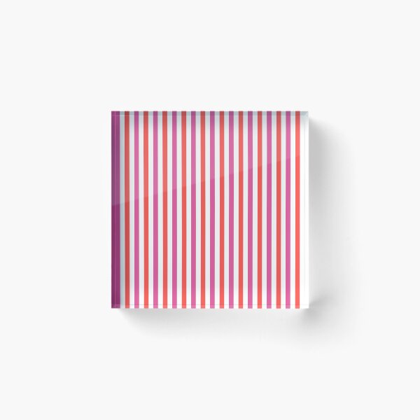 Item preview, White, pink & orange vertical stripes designed and sold by Mint + Midnight.