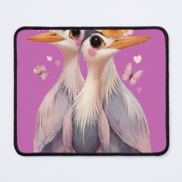 Item preview, Floral Crown Herons Cottagecore Forest Fairy Bird Art designed and sold by BodaZZ.