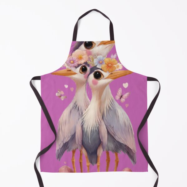 Item preview, Floral Crown Herons Cottagecore Forest Fairy Bird Art designed and sold by BodaZZ.