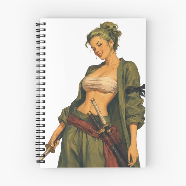 Item preview, Retro Pirate Swordswoman Pinup – Vintage Anime Inspired Warrior Art designed and sold by Cosplayvintage.