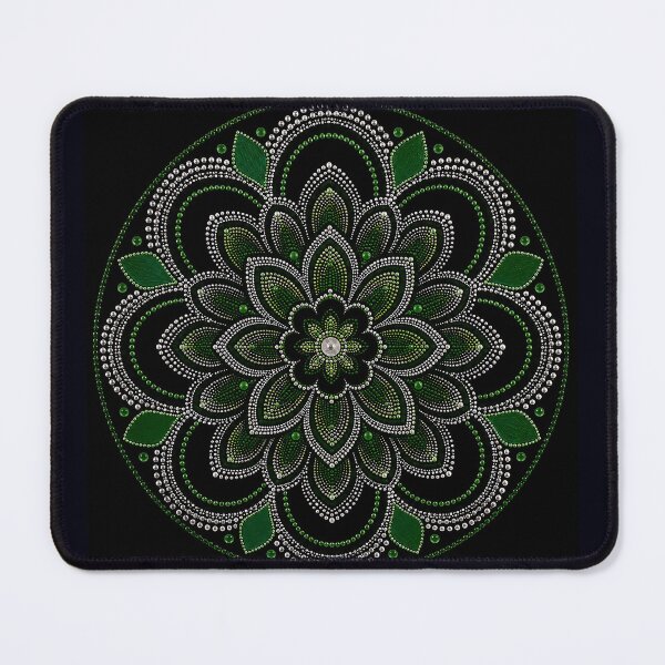 Item preview, Green and Silver Mandala Art series designed and sold by Dreamweaver Mandalas.