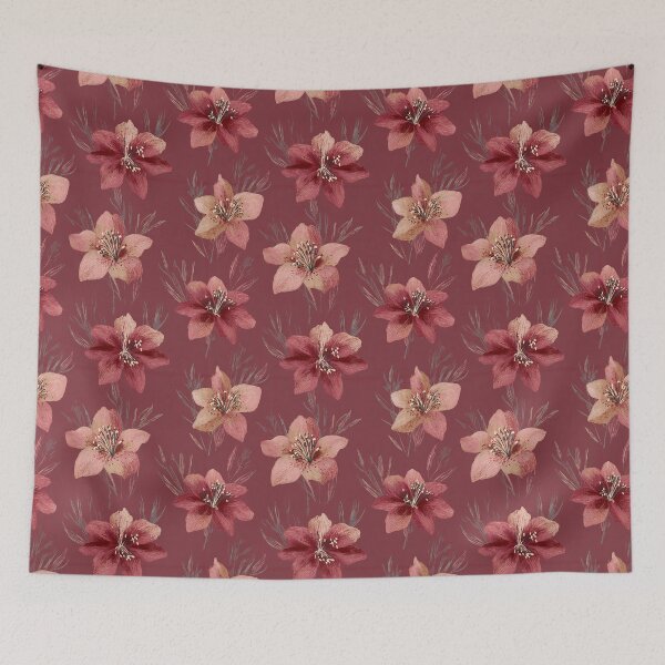 Item preview, Fragrant Amaryllis Print  - Retro Flower Floral   - Gifts For Dad designed and sold by RoyalStarsPatts.