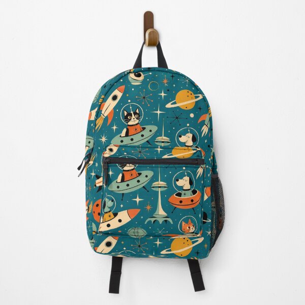 Item preview, Furbidden Planet Sci Fi Cats and Dogs Space Ships designed and sold by Retroaugogo.