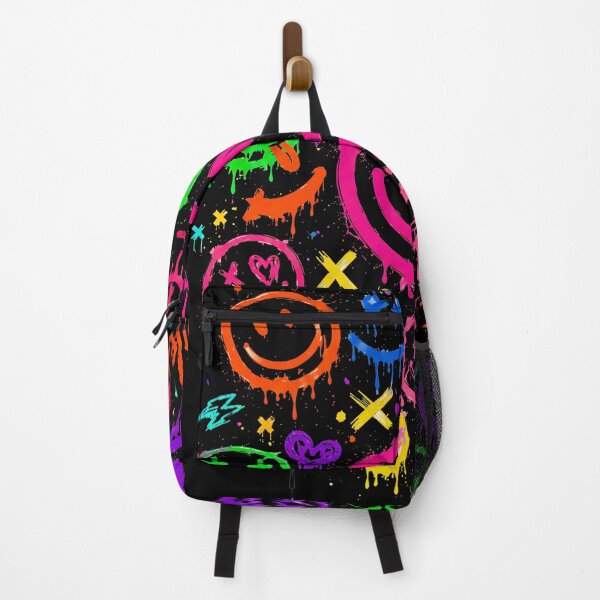 Item preview, Smile Face Emoticons Vivid Graffiti Smiley Design designed and sold by lvlupthreads.