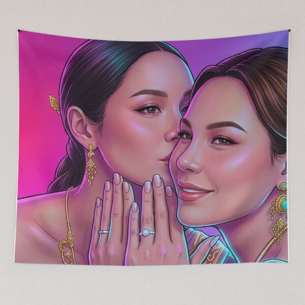 Item preview, Marriage Klao Si LmSy GL Series Lgbtq+ Sapphic Decor Poster Print Art Comic Saying  designed and sold by Mind Space.